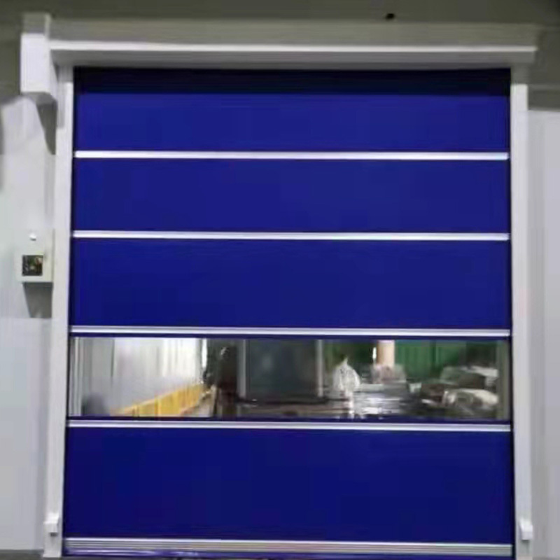 Factory automatic high speed pvc roll up shutter doors High Speed Self Repairing Door Autorecovery Zipper Fast exterior Doors