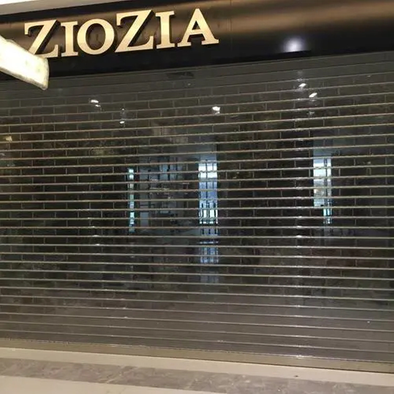 Wholesale shopping mall pvc slats modern design automatic crystal polycarbonate transparent rolling shutter door