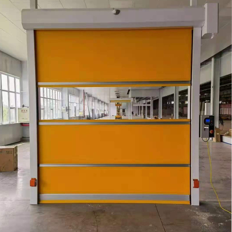 Factory automatic high speed pvc roll up shutter doors High Speed Self Repairing Door Autorecovery Zipper Fast exterior Doors