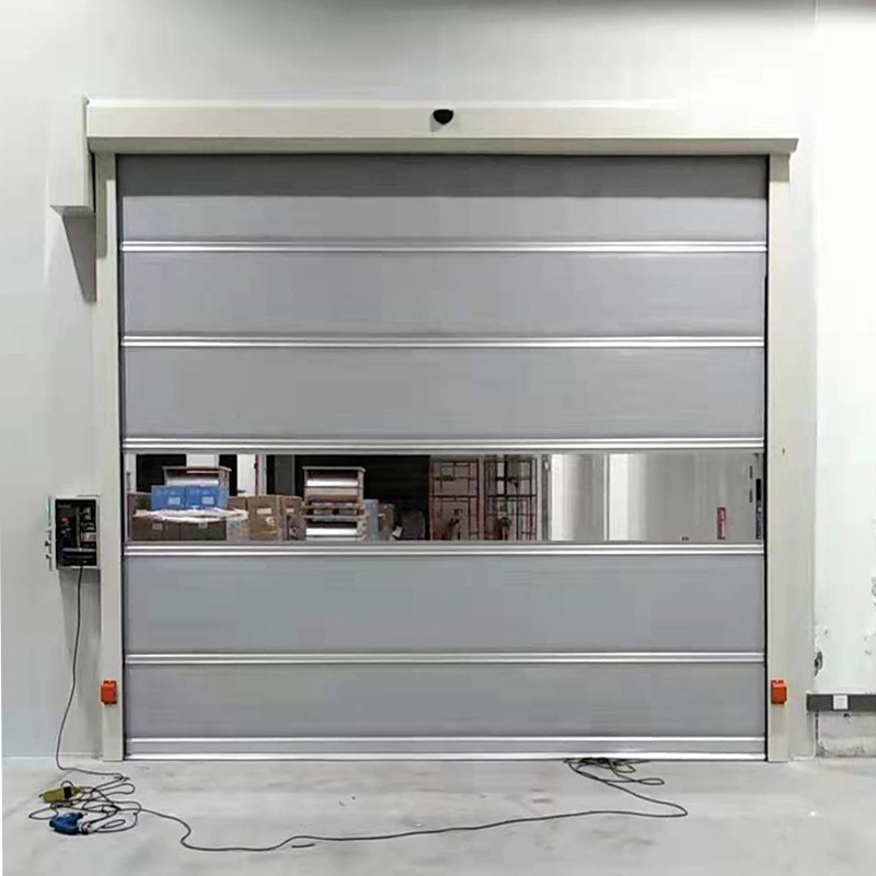 Factory automatic high speed pvc roll up shutter doors High Speed Self Repairing Door Autorecovery Zipper Fast exterior Doors