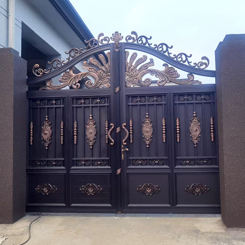 Big House China Factory Home Security Luxury Entrance Aluminum Iron Stainless Steel Door front Door design Gate for Villa