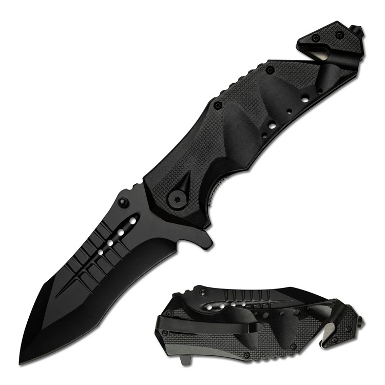 wide kukri blade 3cr13 steel folding knife with aluminum handle outdoor camping knife survival hunting belt cutter rescue knife