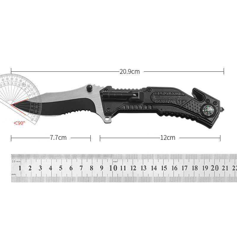 Hunting outdoor knives blank multi tool multitool folding pocket survival knife with compass flashlight