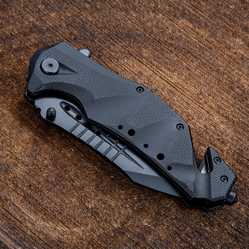 wide kukri blade 3cr13 steel folding knife with aluminum handle outdoor camping knife survival hunting belt cutter rescue knife