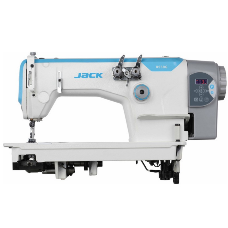 Used Jack 8558G Chain Straight Stitch Machine Double Needle Industrial Lockstitch Machine Automatic Presser Foot Lift Price