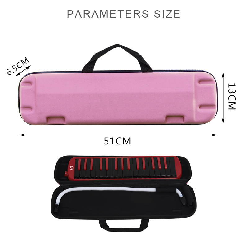 Hard Protective Carrying Case For Melodica 32 Key Pianica Portable Short Long Mouthpieces Keyboard Beginners Kids Gift