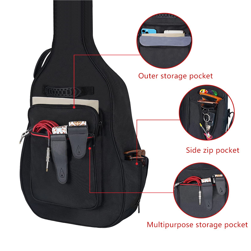 40 41 Inches Guitar Case For Acoustic Classical Guitars Soft With 10mm Padding Gig Bag Shoulder Straps