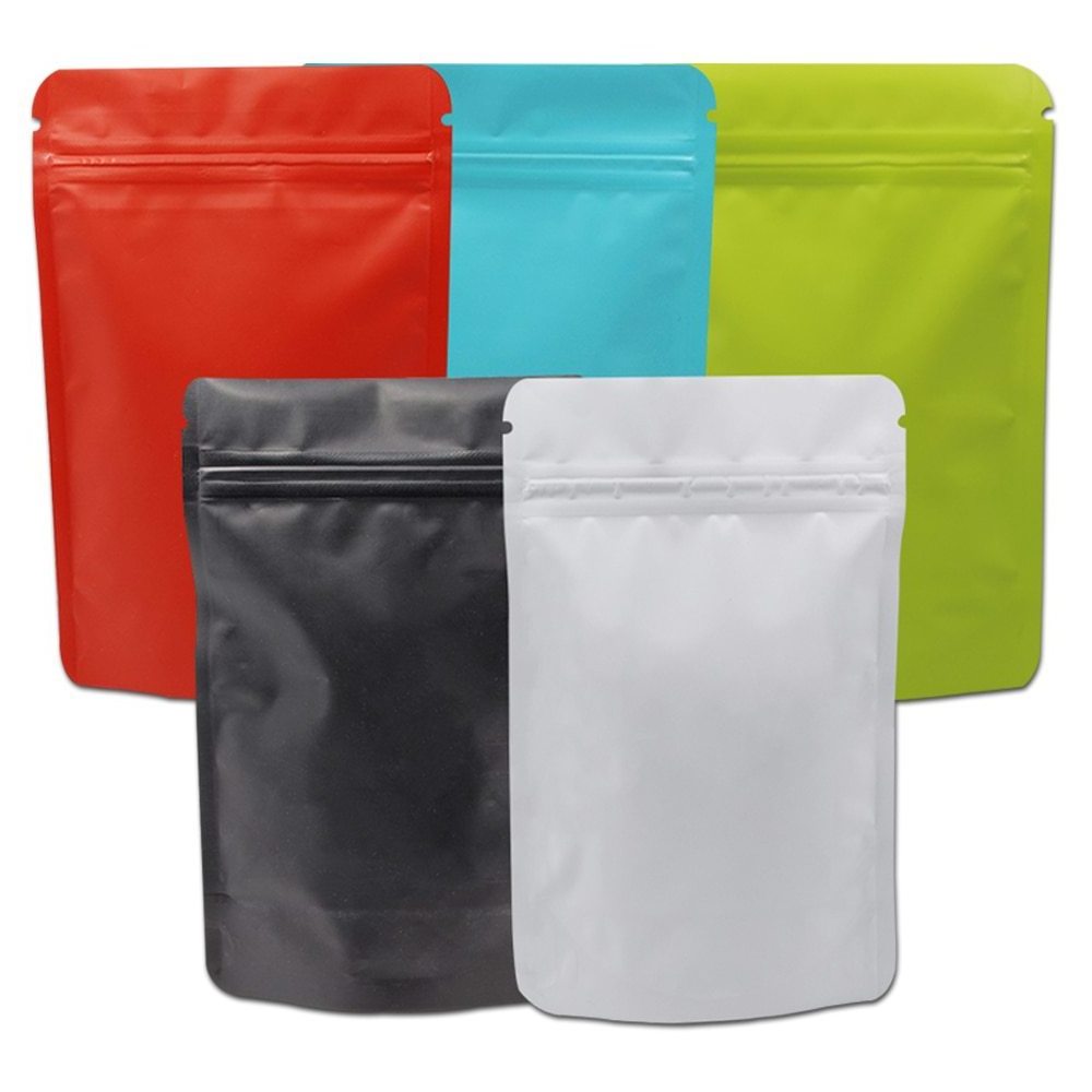 Matte Black Zip Lock Security Vacuum Bag Stand up Pouch Aluminum Foil Packaging Doypack Mylar Food Package