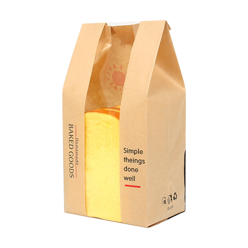 Food Snack Bag Bakery Wax Grease Oil Proofblackccoffee Bagstoast Paper Kraft Paper1kg 500g 250gag Bread Packaging Bosheng Accept