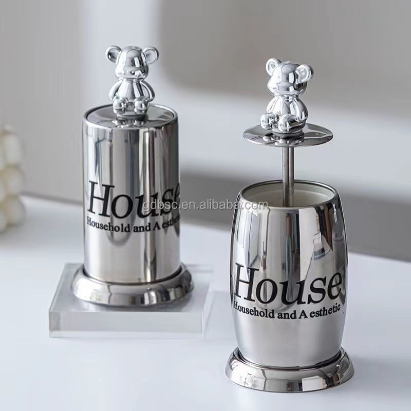 Stainless Steel Hand Press Portable Automatic Pressing Toothpick Jar