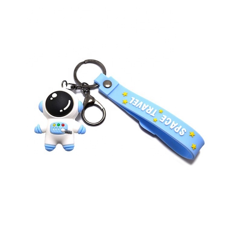 New Style Astronaut Keychain Space Robot Spaceman Key Chain  plastic Creative Car Keyring Pendant Gift