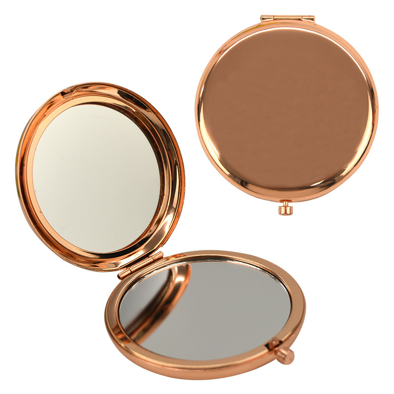 Compact Mirror Magnifying Metal for Purse Double-sided 1X/2X Plastic Round Makeup Vanity Mirror Cosmetic Mirror