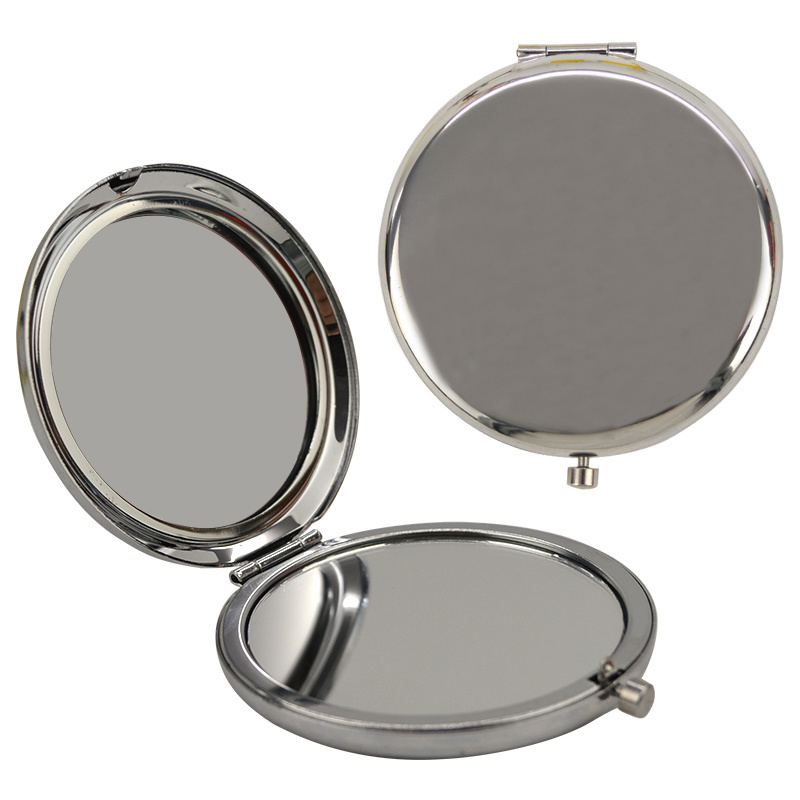 Compact Mirror Magnifying Metal for Purse Double-sided 1X/2X Plastic Round Makeup Vanity Mirror Cosmetic Mirror