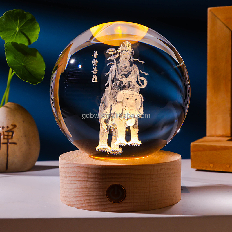 Crystal Ball Table Lamp Glowing Crystal Ball Globe Solar System Ball Lights