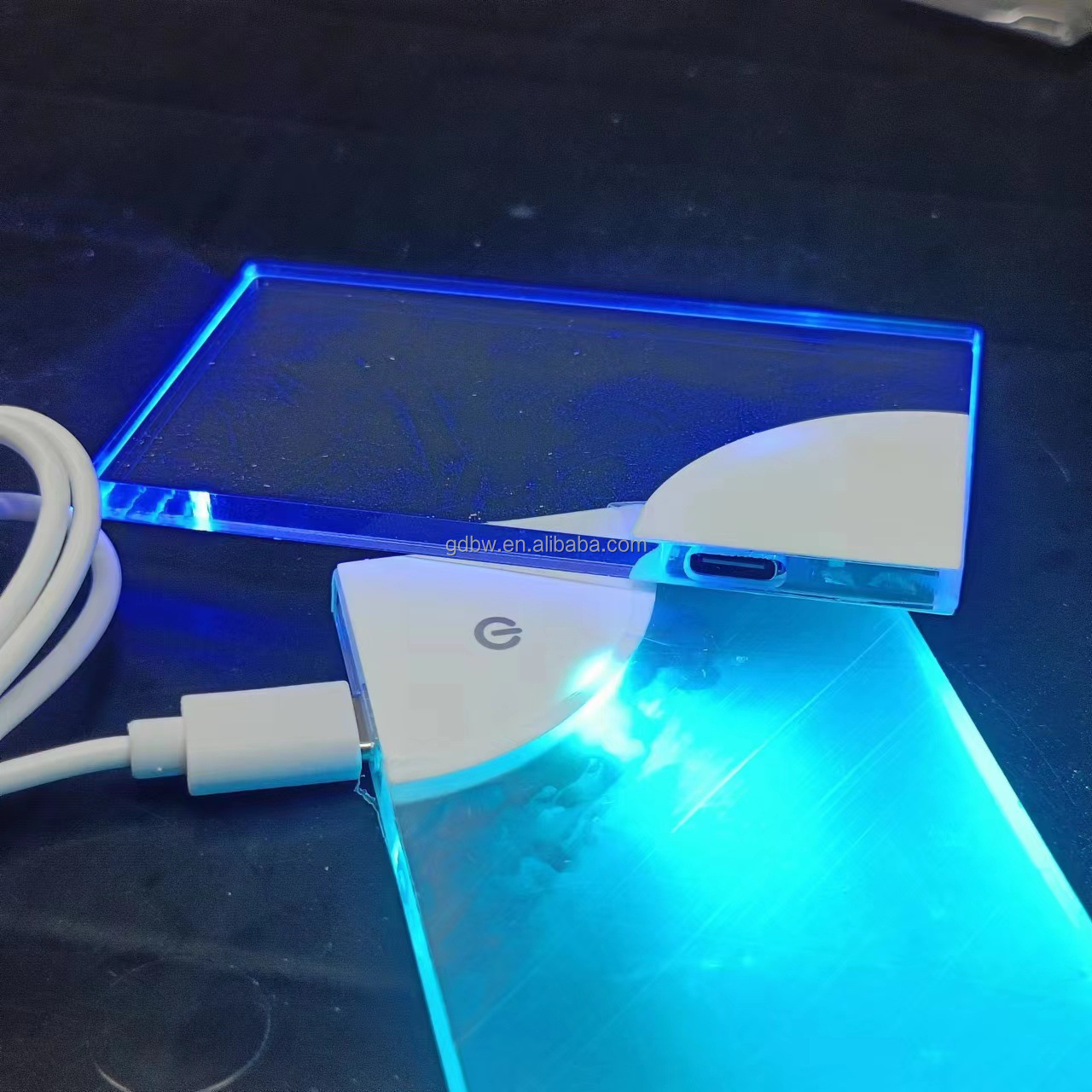 7-color rechargeable LED acrylic business card light