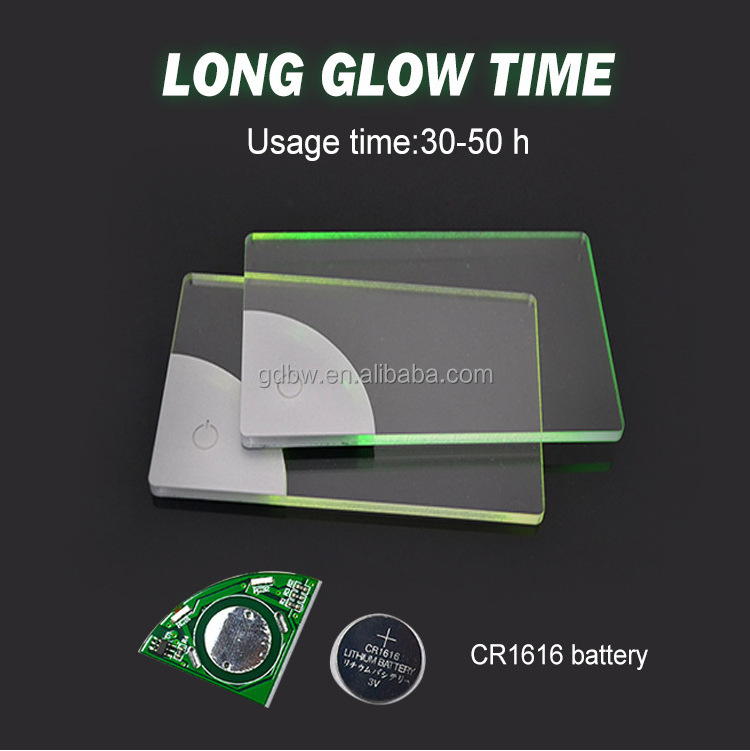 7-color rechargeable LED acrylic business card light