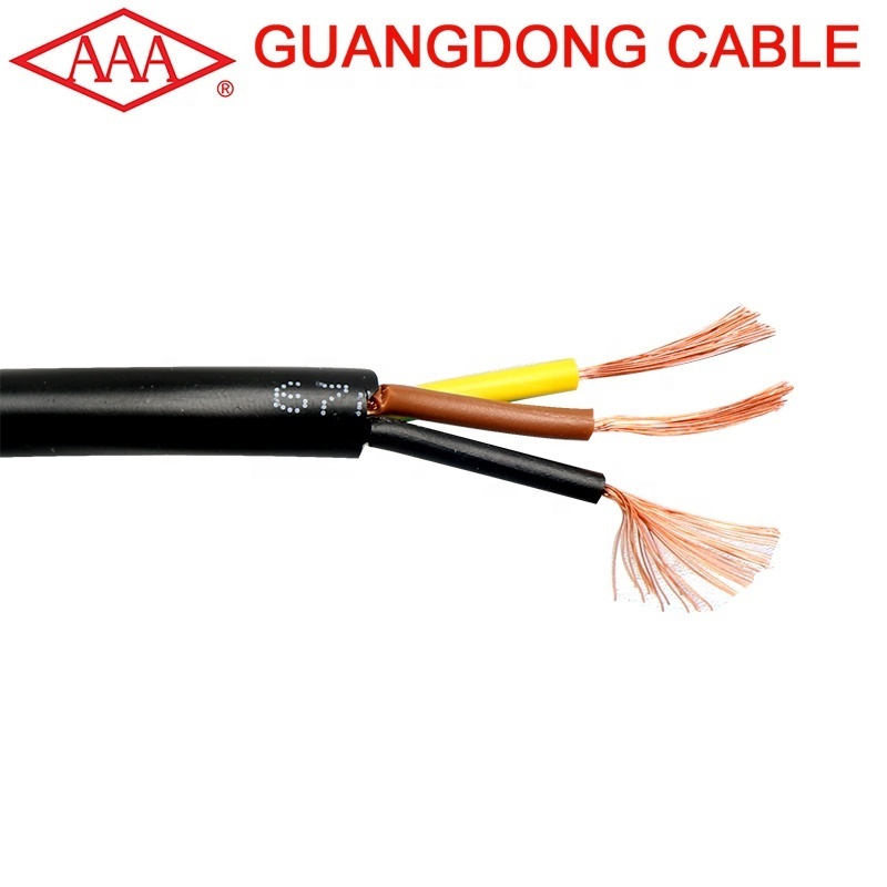 Electrical house wiring RVV 3X2.5mm2 power cable 2 core 3 core pvc inxulated electrical cables price flexible wire