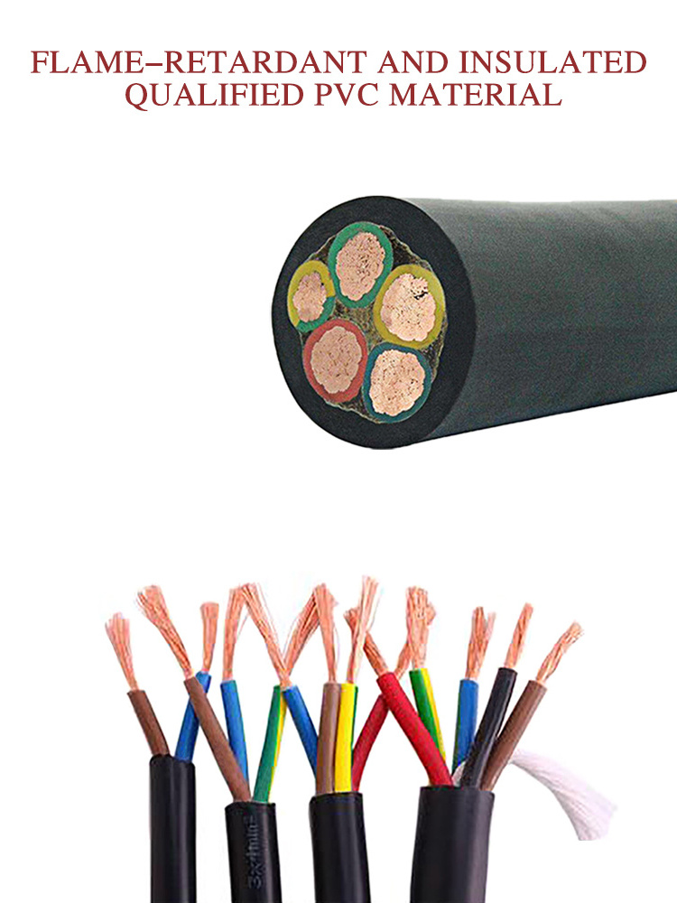 Electrical house wiring RVV 3X2.5mm2 power cable 2 core 3 core pvc inxulated electrical cables price flexible wire