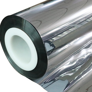 23 Micron PET Film Silver Color Mirror Film Rolls Reflective Plastic Customized Moisture Proof Soft Bopet Film