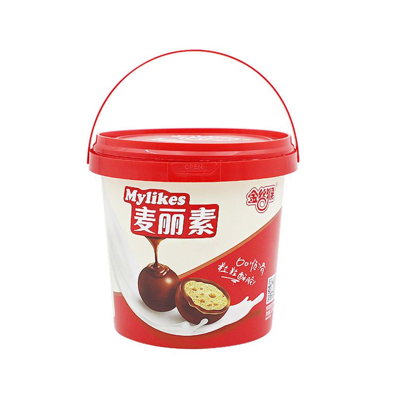 Shantou Caixin plastic IML  food container cookie container ice cream bucket with lid and handle