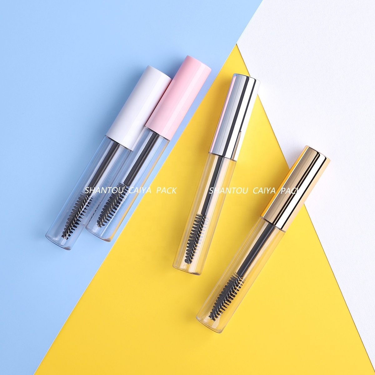 10ml Gold Pink Empty Cosmetic Packaging Eyelash Increasing Fluid Tube Eyebrow Mascara Tube Plastic Eyelash Growth Serum Bottle