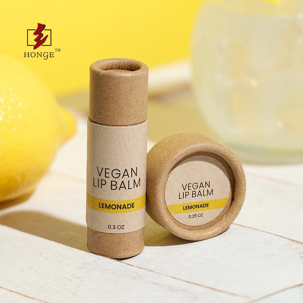 HONGE  Eco friendly cardboard lip balm Sunscreen stick push up Paper Tubes For Paper Lalm Tube Container