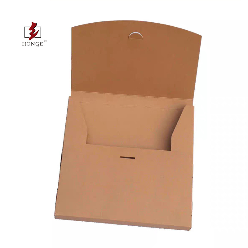 HonGe Wholesale Custom Packaging Printed Logo Eco Friendly Craft Paper Clothes T Shirt Swimwear Packaging Envelope Box