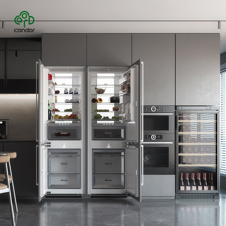 Kitchen Cabinet fridge high end built-in food fridge home stainless fridge freezer for whole house decor