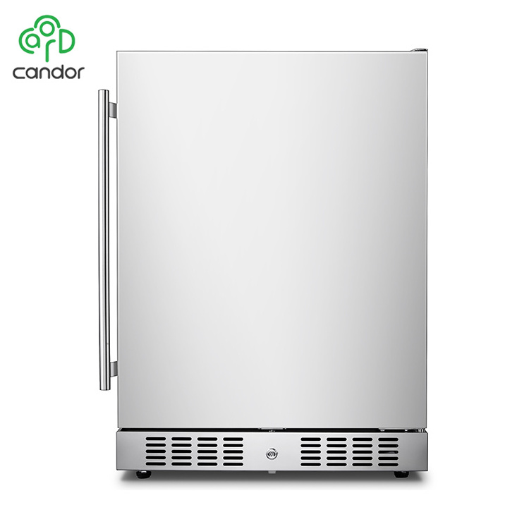 Factory Supply 145L Stainless Steel Material Outdoor Grill Compressor Refrigerator Ice Fridge Freezer