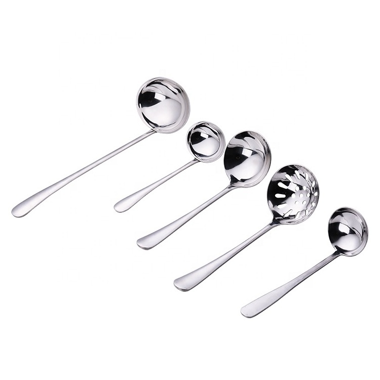 Factory direct sale stainless steel cooking utensil hot pot spoon,soup ladle