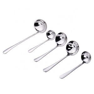 Factory direct sale stainless steel cooking utensil hot pot spoon,soup ladle