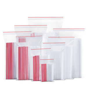 Custom Logoretror Zip Lock Storage Bag Zipper Bags Transparent Plastic PE Gravure Printing Zipper Seal,zipper Top Multiple