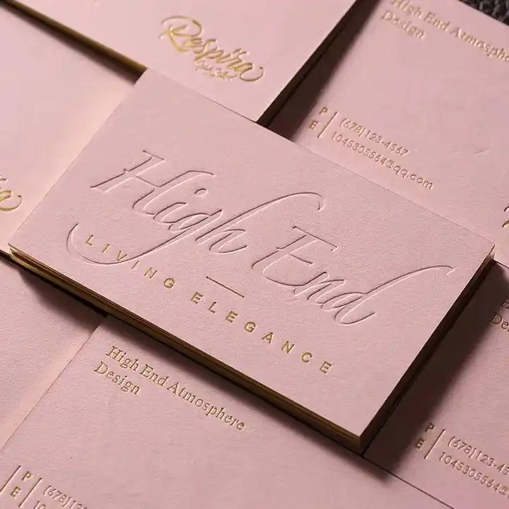 Custom Design Thicken Letterpress Name Cards Paper Embossed Matte Finishing Custom Logo Business Card