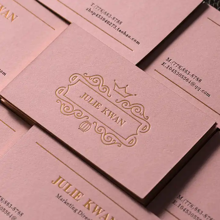 Custom Design Thicken Letterpress Name Cards Paper Embossed Matte Finishing Custom Logo Business Card