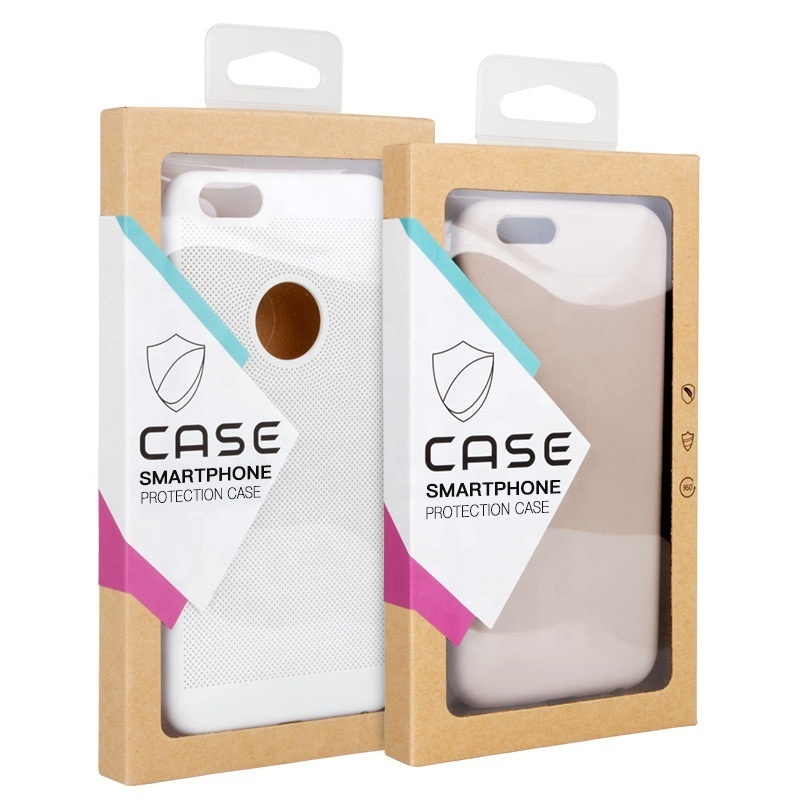 Kraft Paper Mobile Phone Case Electronic Product  Packaging Box For Iphone 12 Mini Pro Max