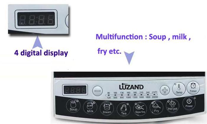 CE approval high quality kitchen appliances 4 digital LED display intelligent induction cooker with low price