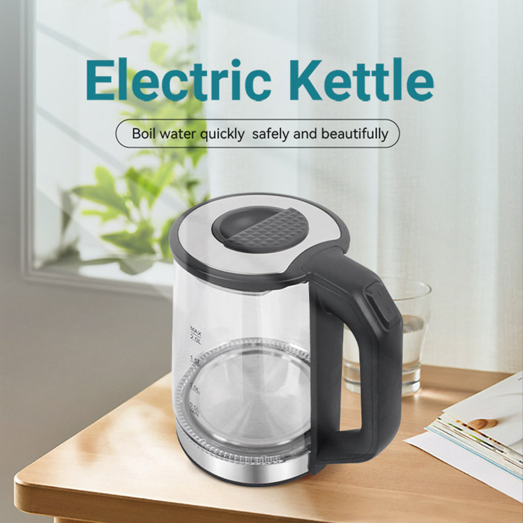 Wholesale 2 L Cordless Stainless Steel Water Kettle Easy Pouring Spout Kettle Overheating Protection Electric Kettle