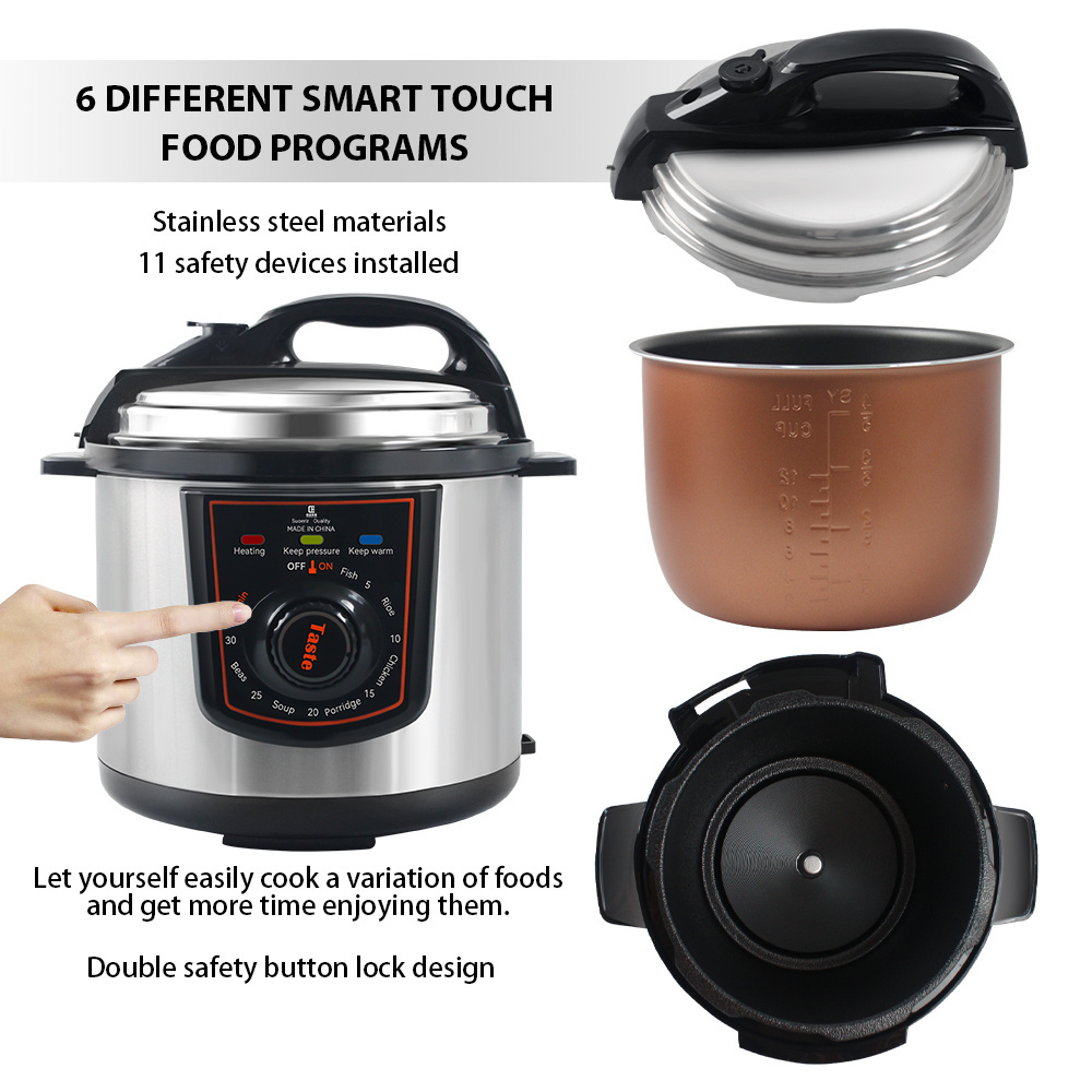 Factory Direct Sales Smart micro-computer stainless steel smart multifunction electric pressure cooker