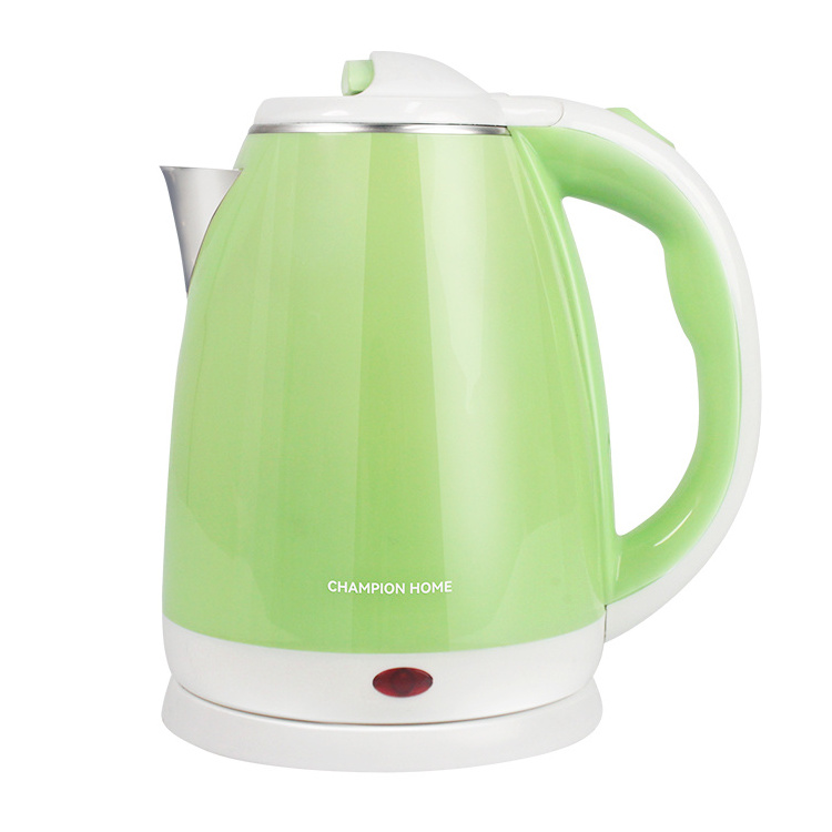 Double wall kettle double layers electric kettle 304 stainless steel PP plastic housing OEM factory price Rapid heating