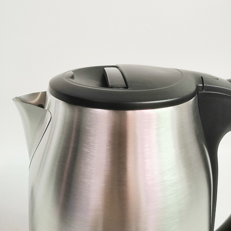 High Quality Instant Heat Kettle Spout Stainless Steel Silvery Double Sensor 1.8l 304ss Cordless Electric Kettle 1500W,1500 1.8