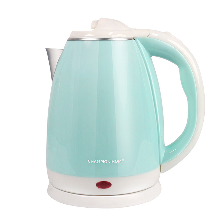 Double wall kettle double layers electric kettle 304 stainless steel PP plastic housing OEM factory price Rapid heating