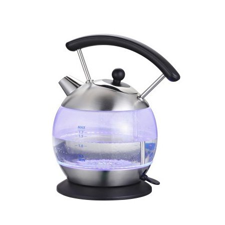 Electric Kettle UAE Market Tea Pot Dome Glass Short Spout Retro 1.8L Portable Kettle Stainless Steel Steel Color Customized 1800