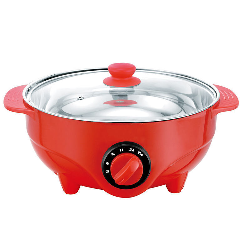 Household Portable Multifunction Plastic Handle 304 Stainless Steel Electric Caldron