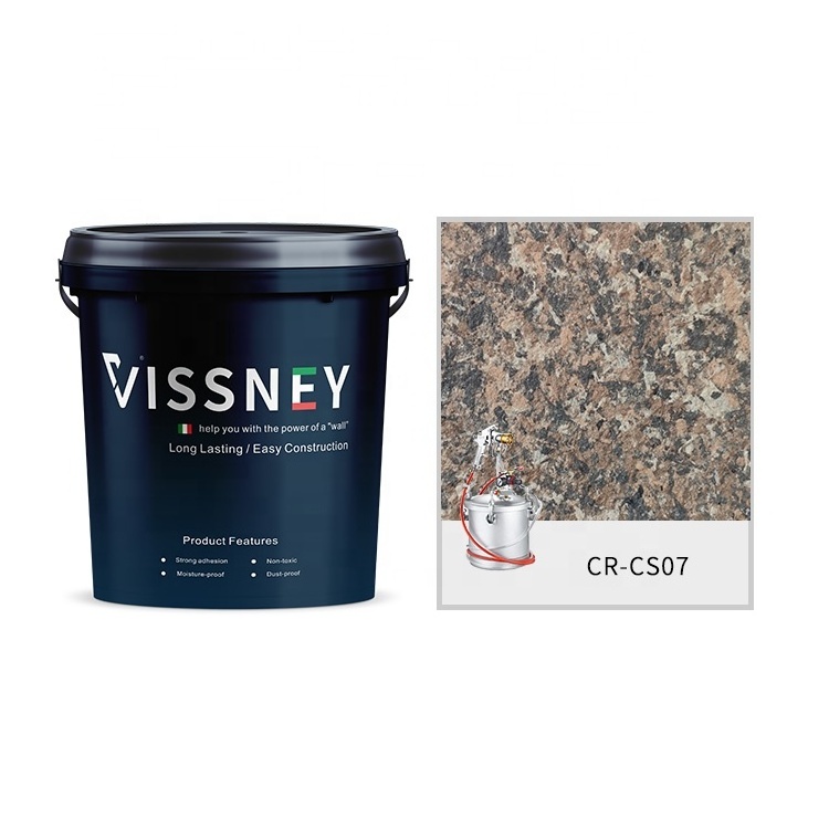 Vissney Stone Textured Paint Waterproof Hydrophobic Coating For Exterior