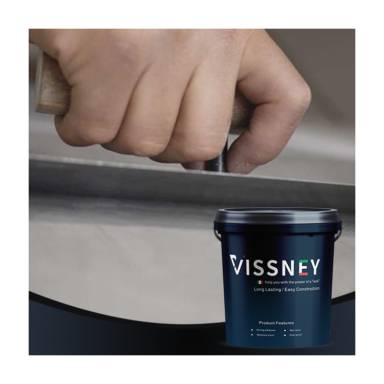 Vissney High Adhesion Flexibility Cement-based Micro Cement Black and White Venetian Plaster