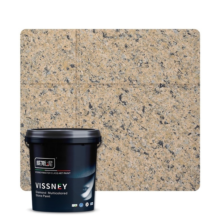 Vissney Stone Textured Paint Waterproof Hydrophobic Coating For Exterior