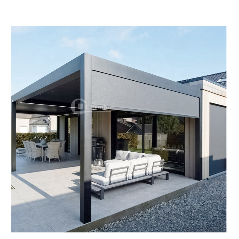 Modern Bioclimatic Garden Custom Pergola Aluminium 6x4 Manual Pergola Remote Control Sun Shade Pergola Outdoor