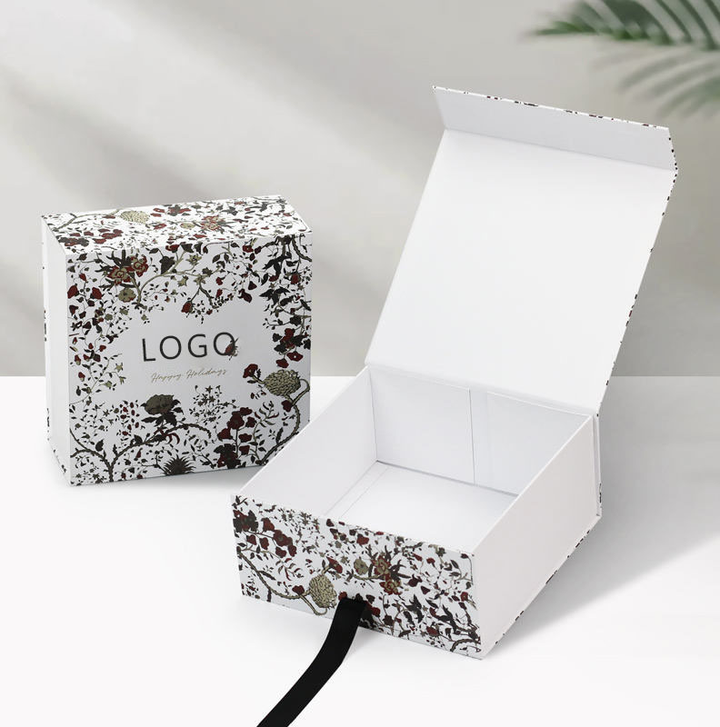 customized cardboard box packaging magnetic gift box with ribbon wedding gift box for cosmetic jewelry