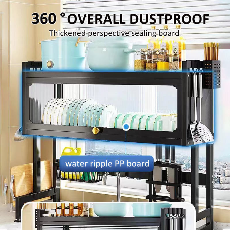 Adjustable 2 Tiers over the Sink Dish Drying Rack Kitchen Organization Storage Holders & Rack Dish Drainer Racks for Counter