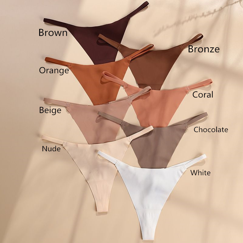 Wholesale High Quality Mix Women Hipster Sexy  Seamless Invisible Panties Girl Cotton T Back G String  Thong In Bulk